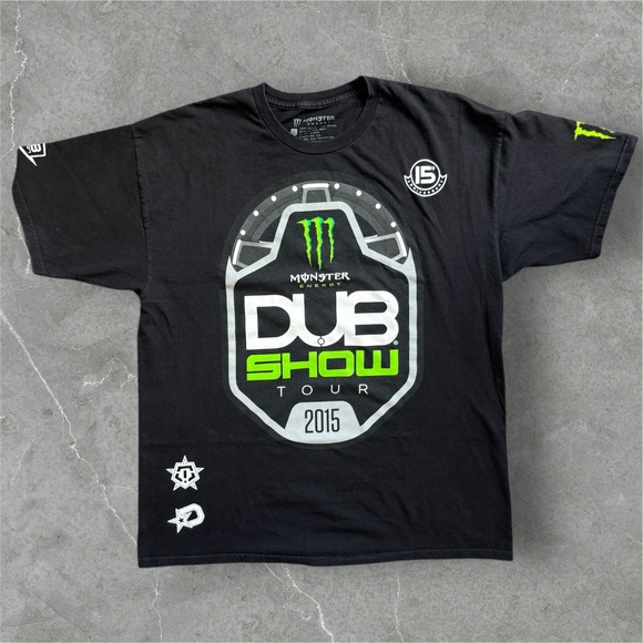 Monster Energy T Shirt Mens XL Black DUB Show Tour 2015 15th Anniversary - Picture 1 of 7